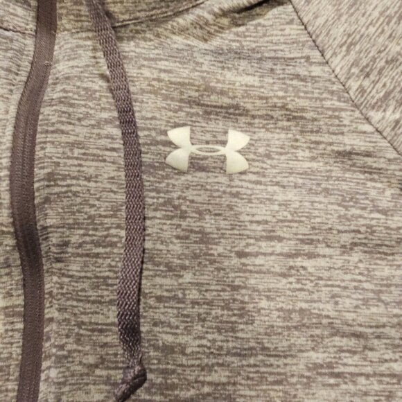 Under Armour Tech Twist Shirt Jacket Womens S Gray Heat Gear Funnel Neck Zip - Picture 5 of 9